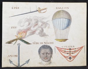 Illustrationer från "A French Alphabet Book of 1814", pub. av Charles Plante Fine Arts, 1814